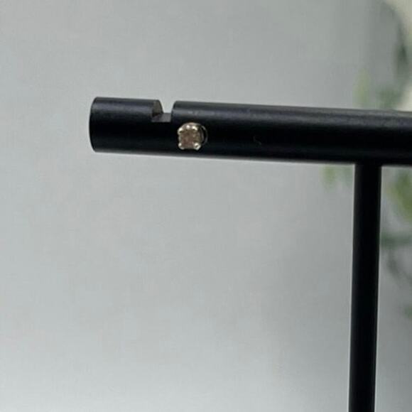 Designer Signed 14K Yellow Gold Round Diamond Solitaire Stud Earring *Single - Picture 2 of 8